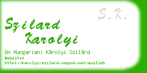 szilard karolyi business card